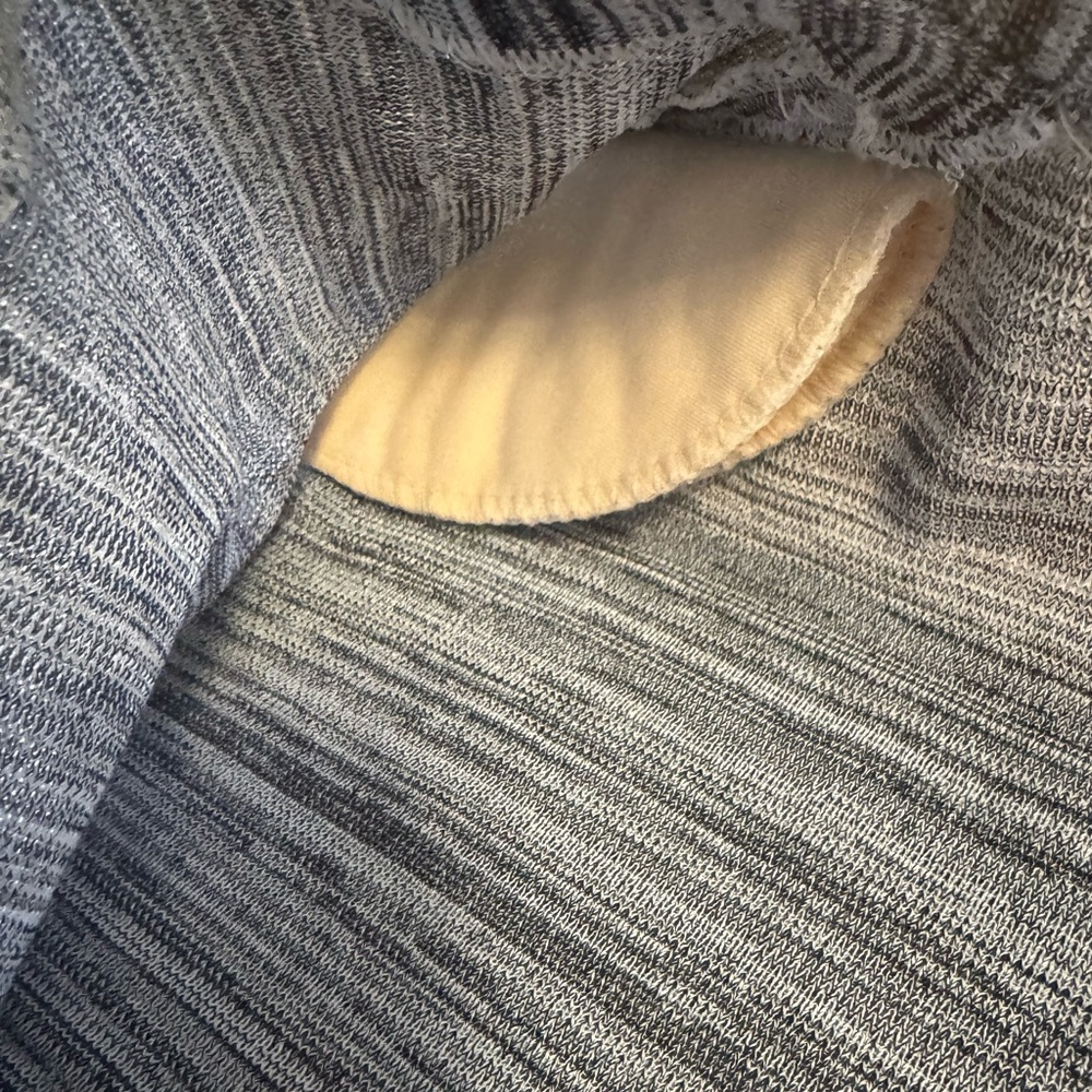 Ming Wang Women's Gray Cardigan with Purple and White Accents - Picture 5 of 10